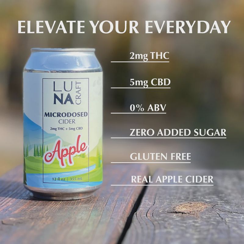 Luna Craft Cider 2mg THC|4mg CBD
