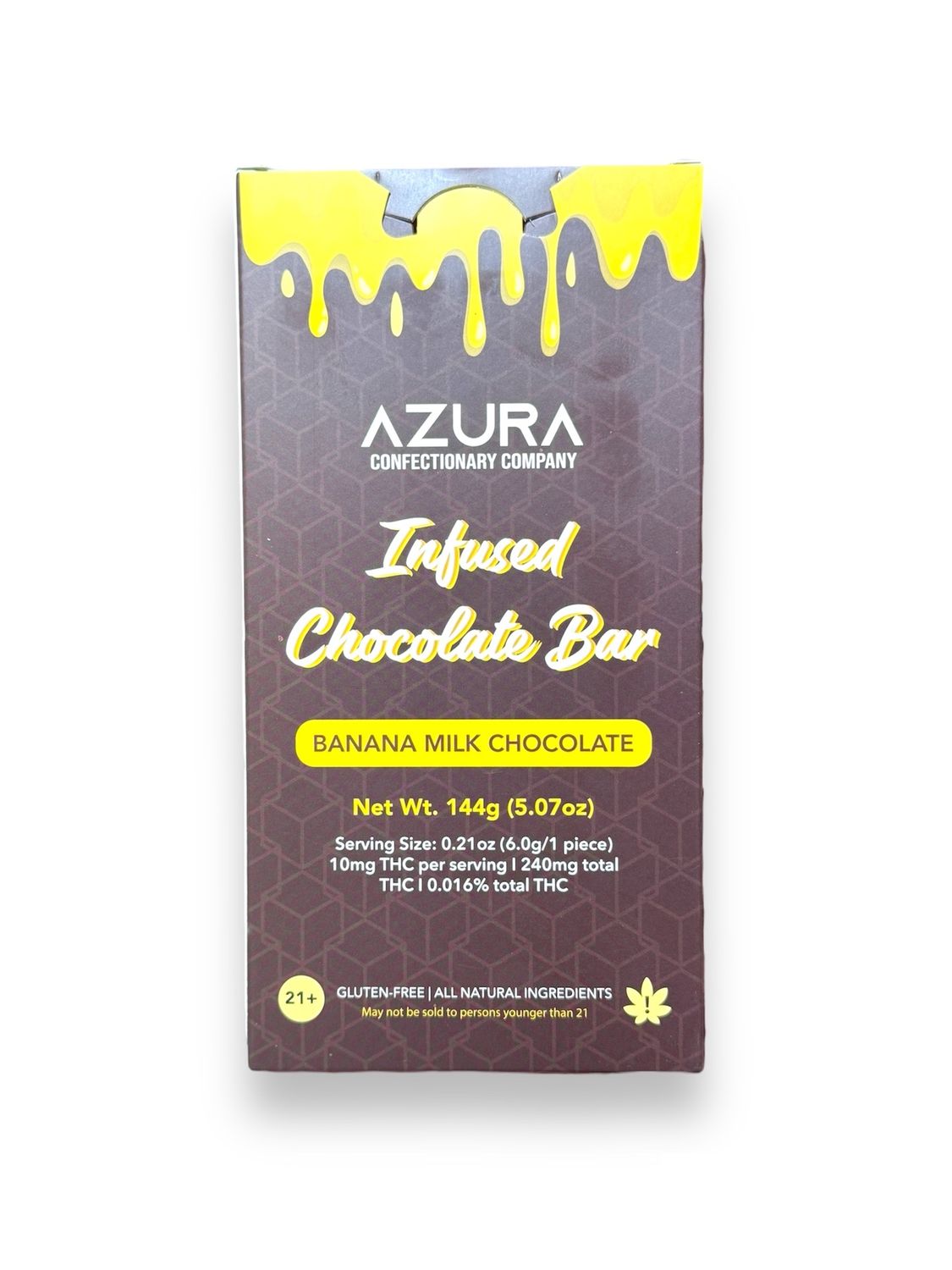 Azura THC Infused Chocolate Bars, Flavor: Banana Milk Chocolate