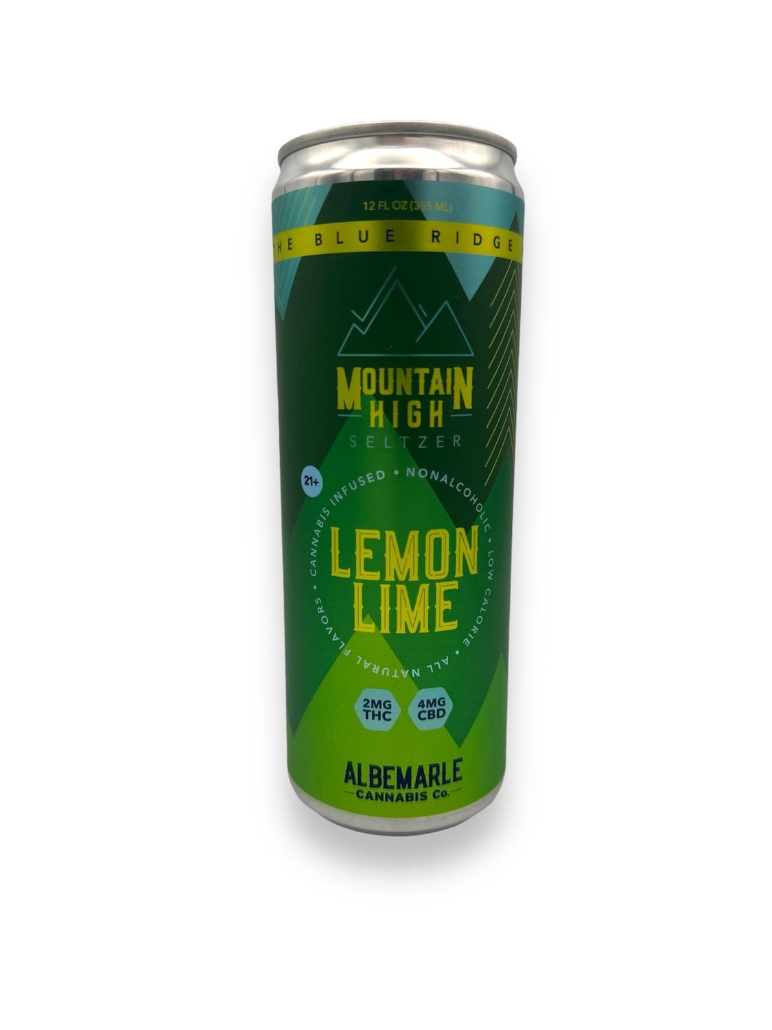 Mountain High Seltzer (2mg THC - 4mg CBD), Flavor: Lemon Lime, Size: Single