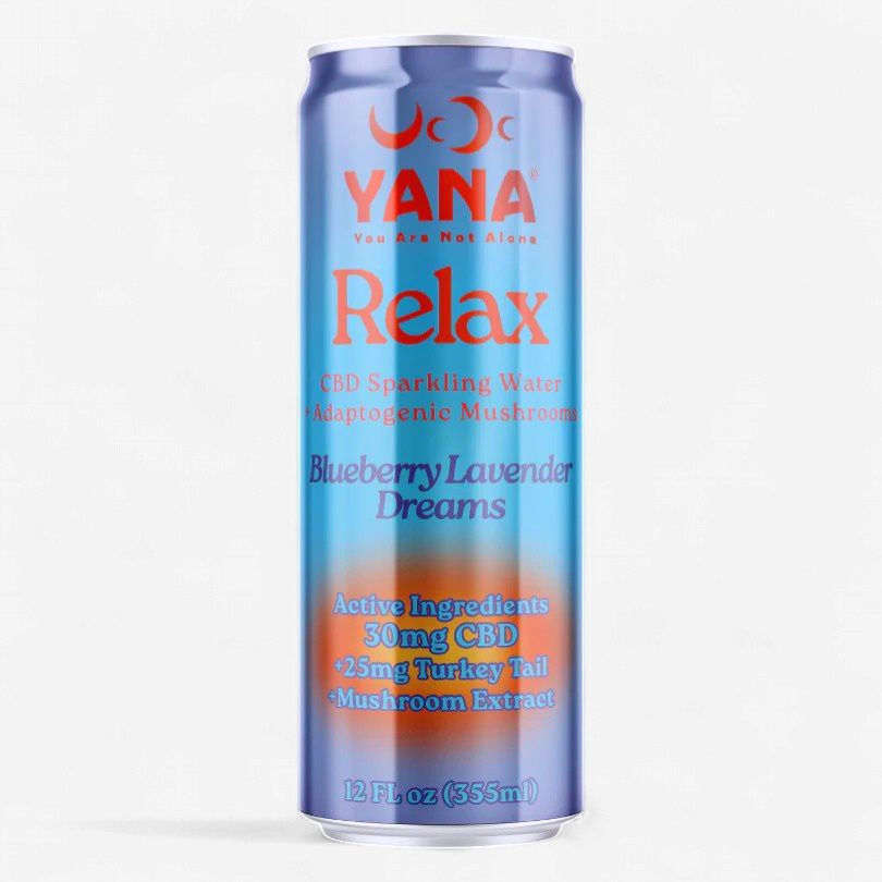 Yana Wellness Relax CBD + Mushrooms Sparkling Water