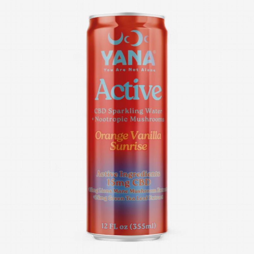 YANA Active – CBD + Nootropic Mushrooms Sparkling Water