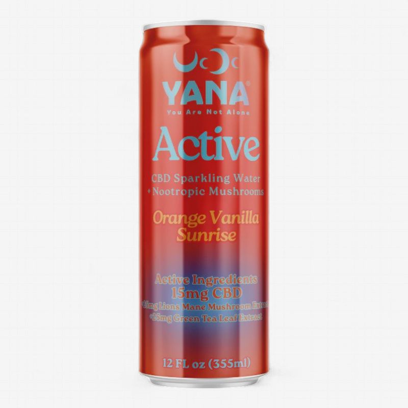 YANA Active – CBD + Nootropic Mushrooms Sparkling Water