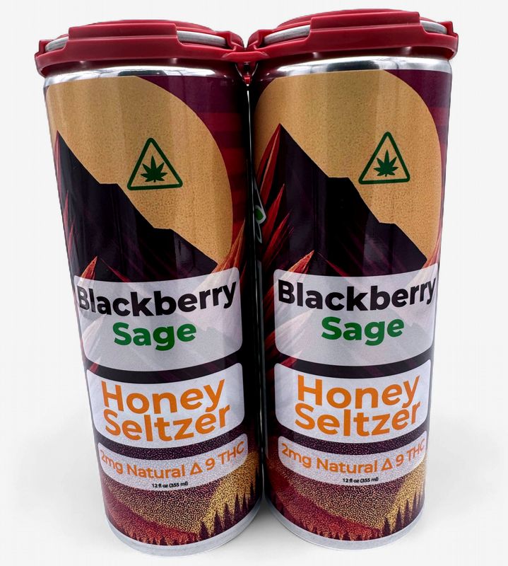 Blackberry Sage Honey Seltzer 4 Pack