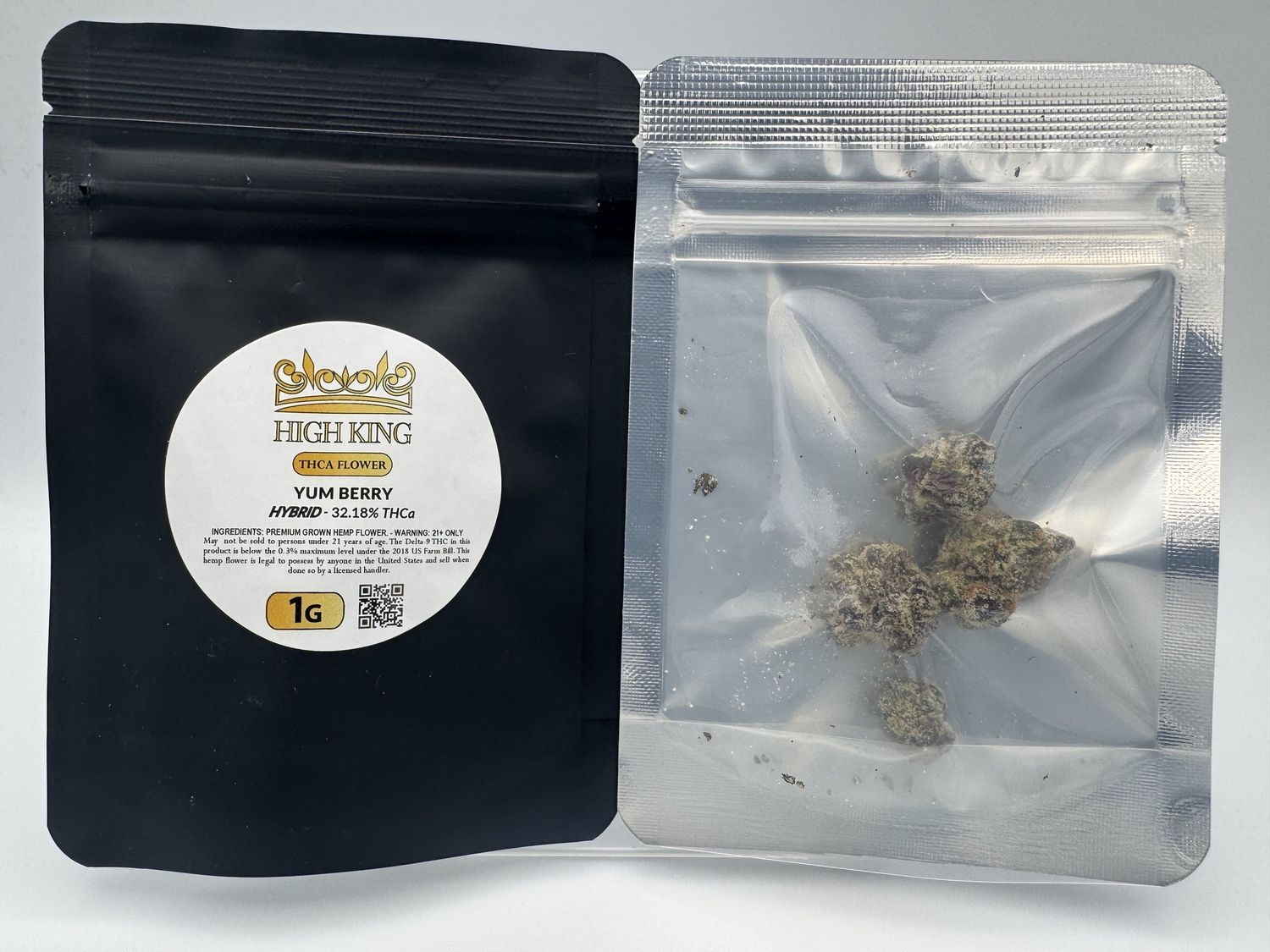 1G High King THCA Flower, Strain: 9lb Hammer (Indica 29.60%)