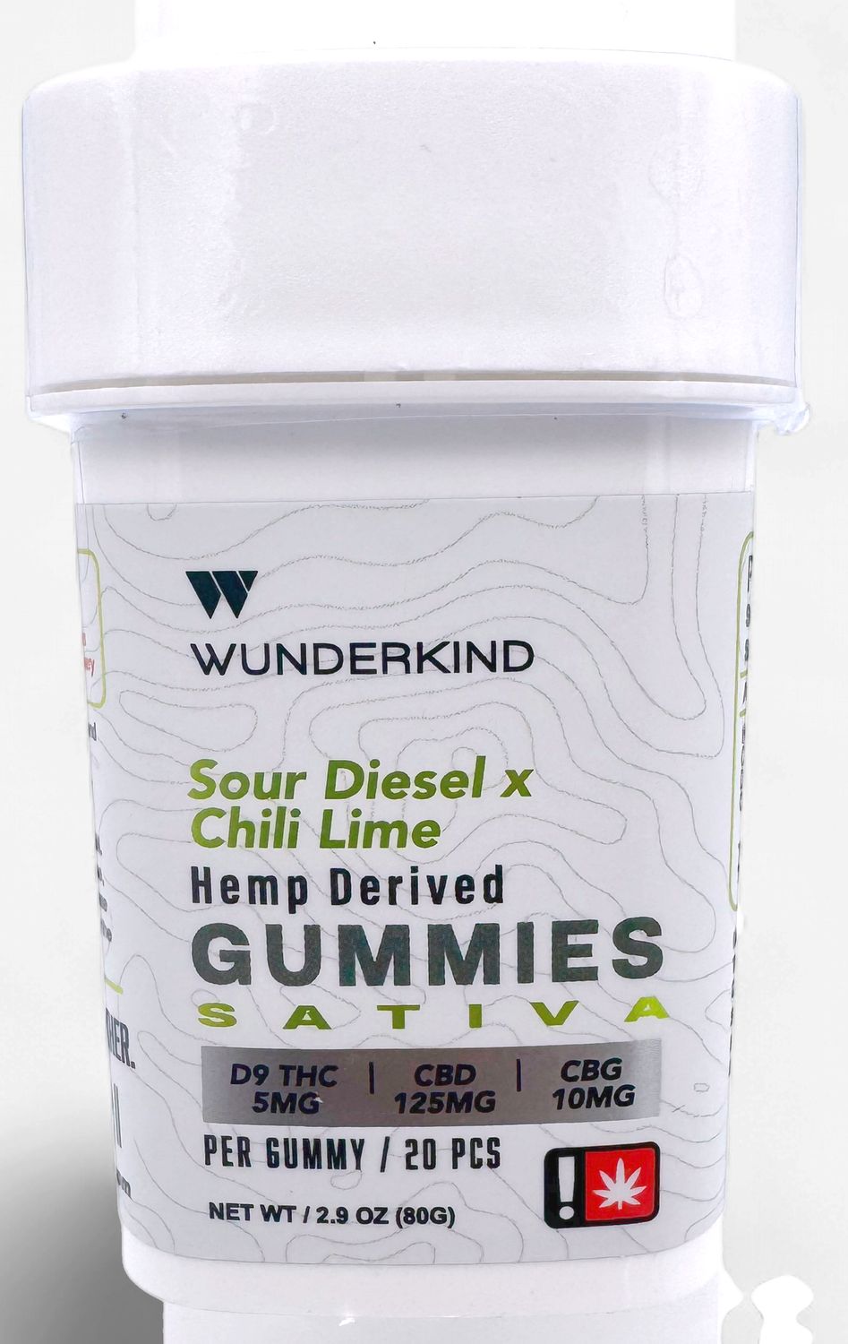 Wunderkind Gummies, mg: 5mg Sativa - Sour Diesel x Chili Lime