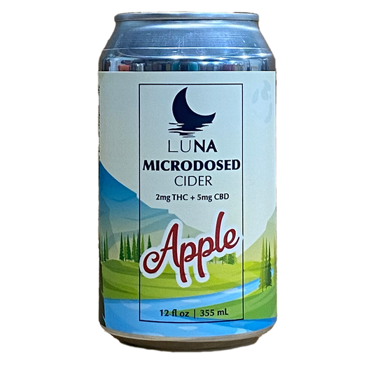 Luna Craft Cider 2mg THC|4mg CBD, Flavor: Apple|4-pack