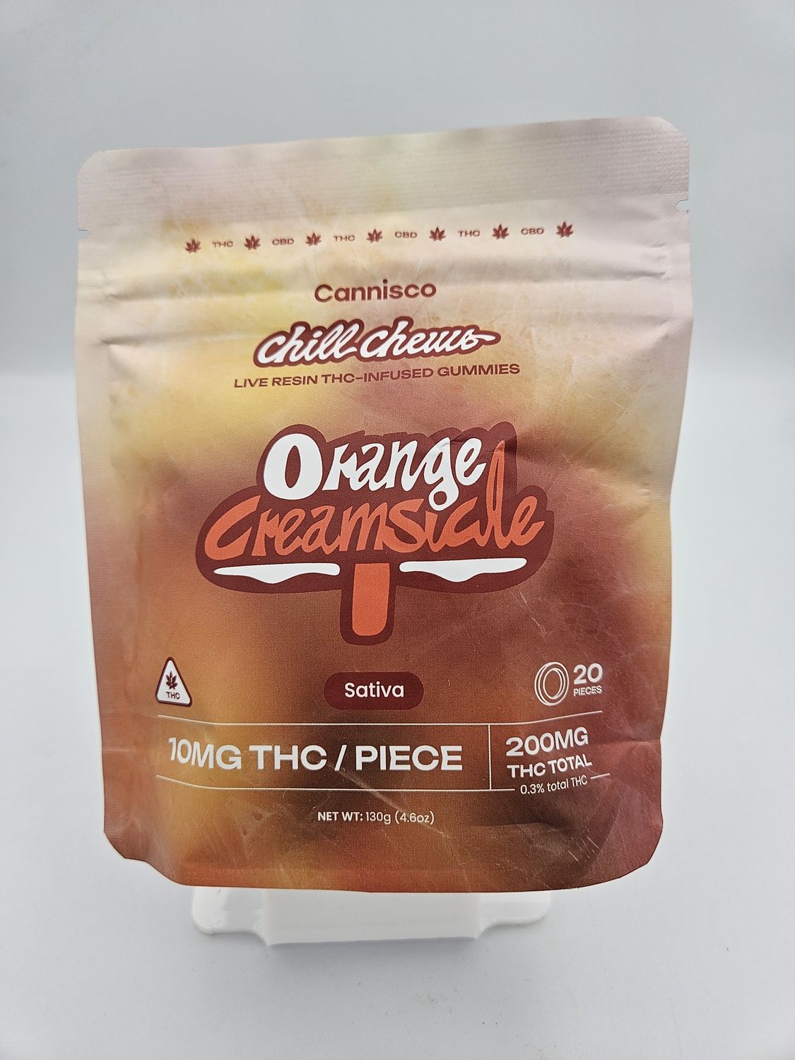 Cannisco Chill Chews - Live Resin THC Gummies, Flavor: Orange Cream Sicle (Sativa)