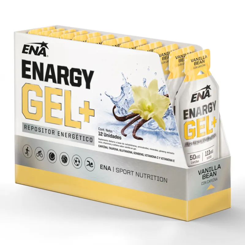 ENARGY GEL + CAFEINA CAJA 12 UNIDADES 32 Grs C/U - ENA Sport