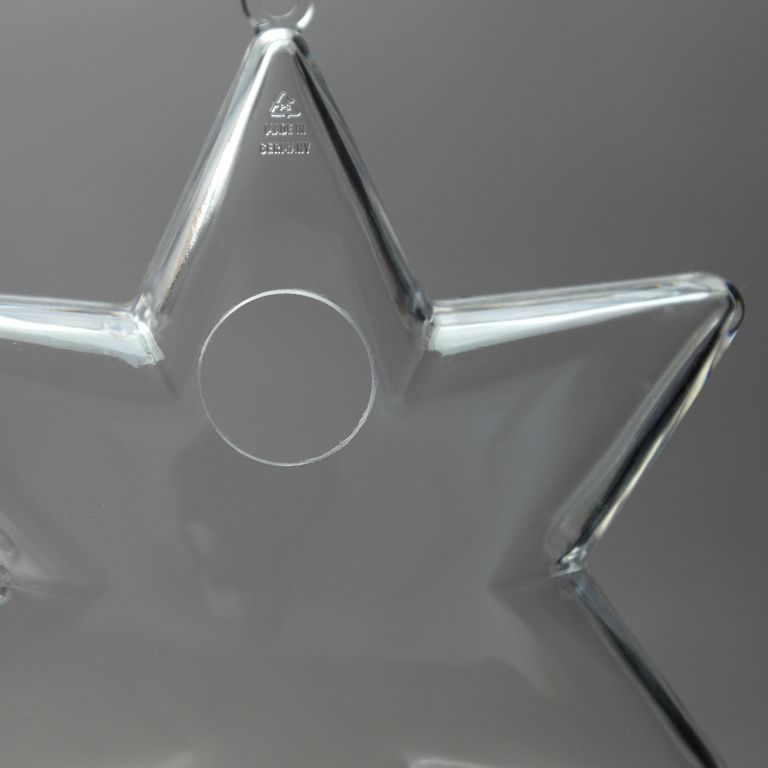 Stern abgerundet mit Loch (∅15mm) für Lichterkette