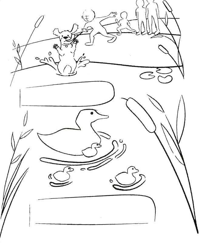 Milo by the Pond - Free Coloring Activity