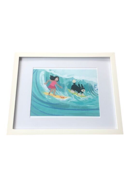 "Milo Loves Surfing" Print
