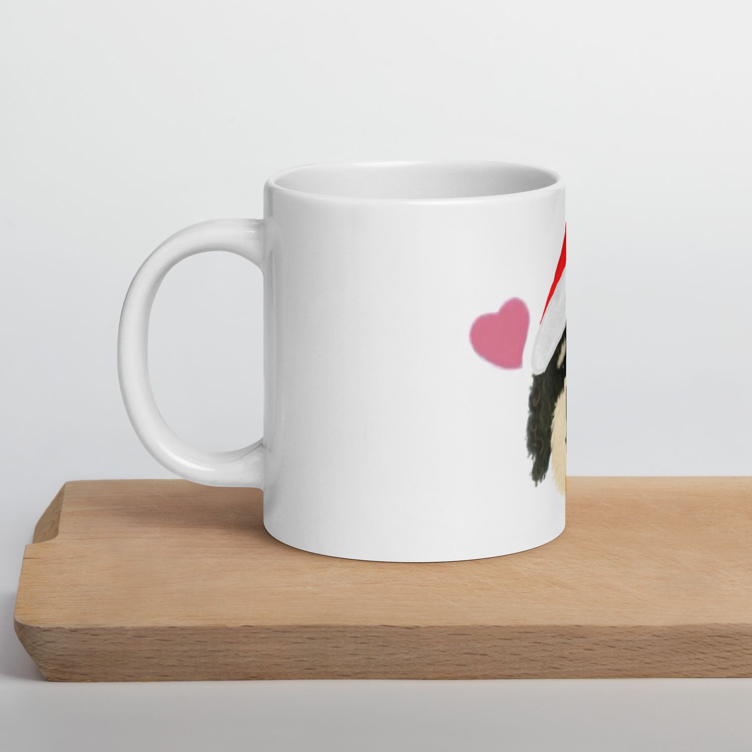 White glossy mug
