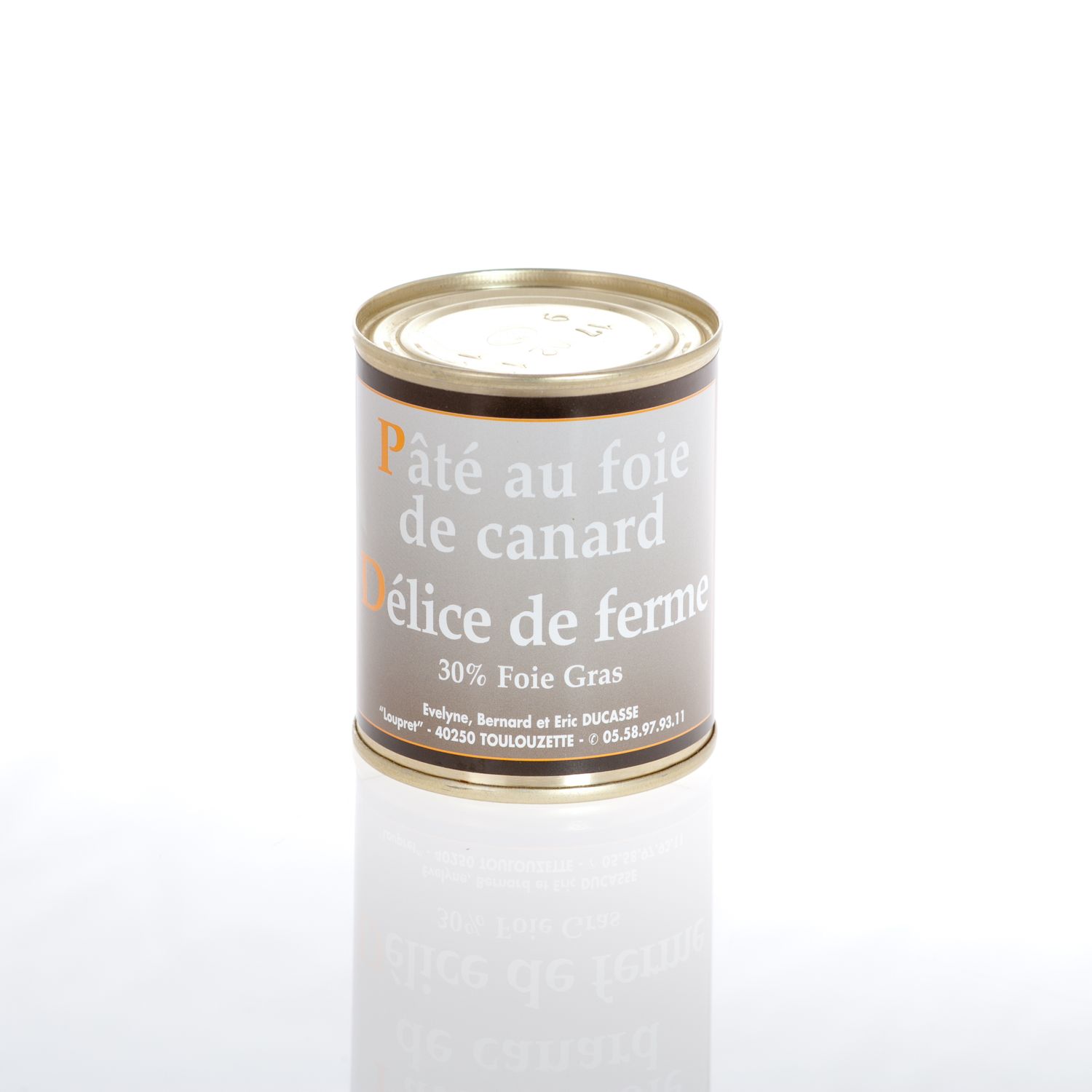 Pâté au foie gras Délice de ferme - Boite 130g