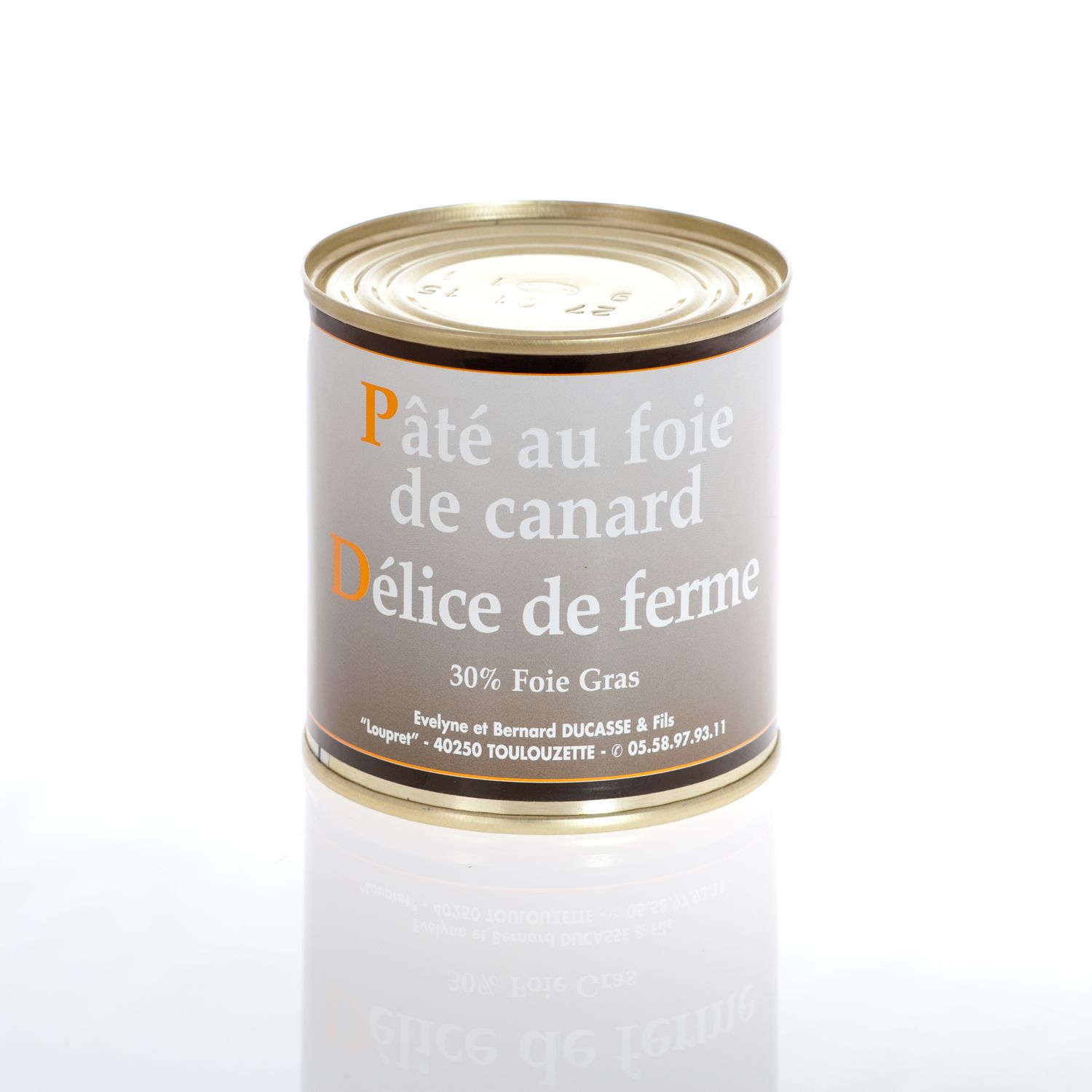 Pâté au foie gras Délice de ferme - Boite 270g
