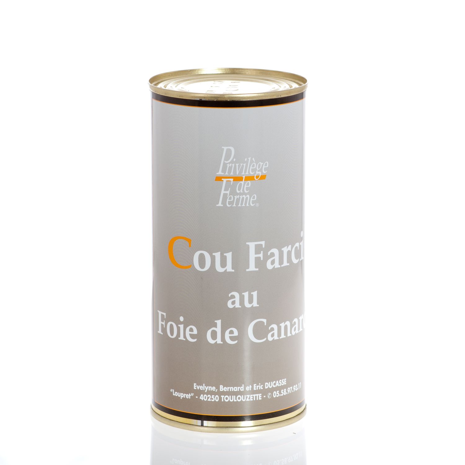 Cou farci au foie gras - Boite 550g