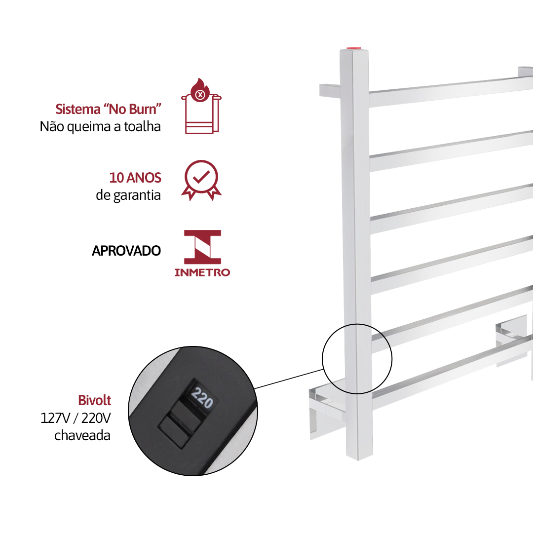 Toalheiro Térmico Inox Unique Slim