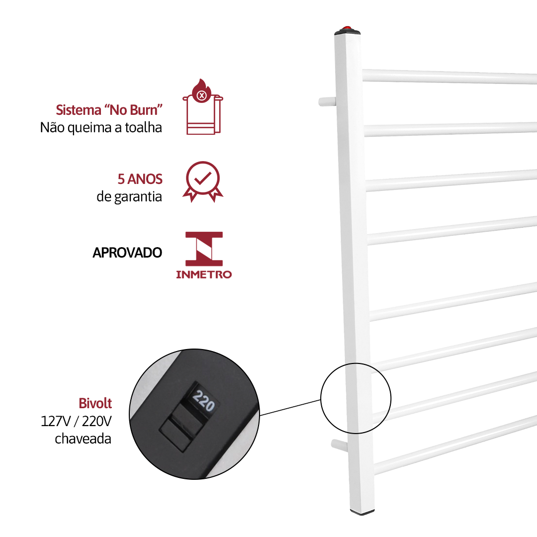 Toalheiro Térmico Classic Duo Branco