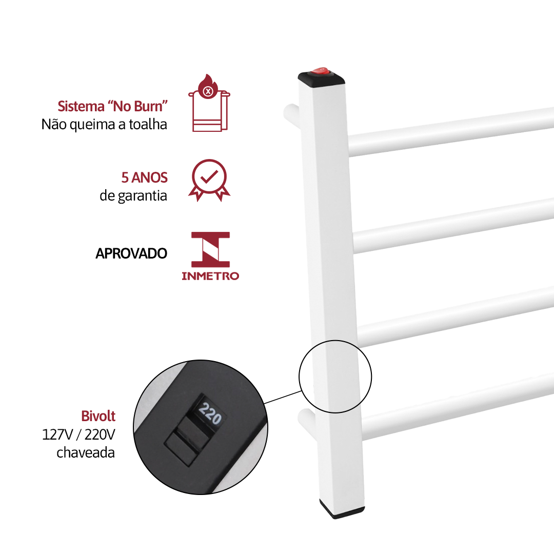 Toalheiro Térmico Classic Uno Branco