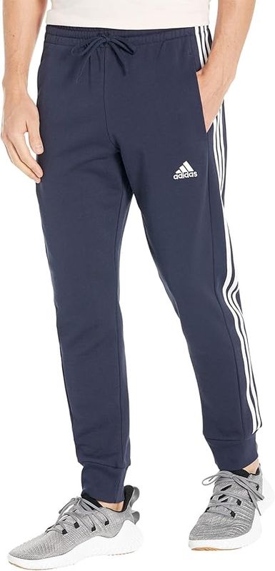 Men&#39;s essentials french terry tapered cuff 3-stripes pants