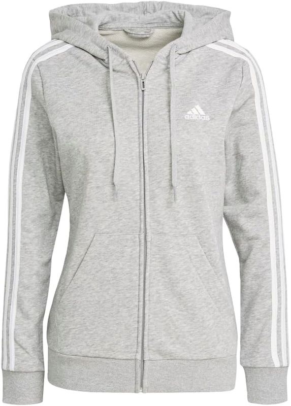 Women&#39;s Essential French Terry 3-Stripes Full-Zip Hoodie