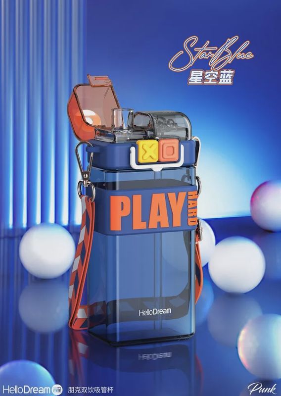 Tritan DualDrink Bottle  Play Hard 520ml