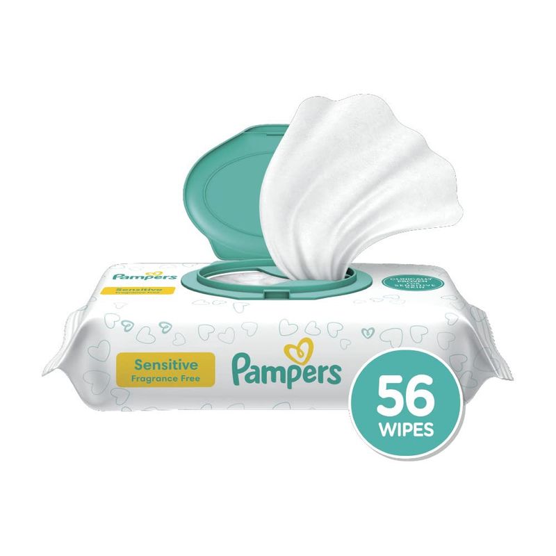 Pampers Baby Wipes Sensitive Perfume Free 56 Count