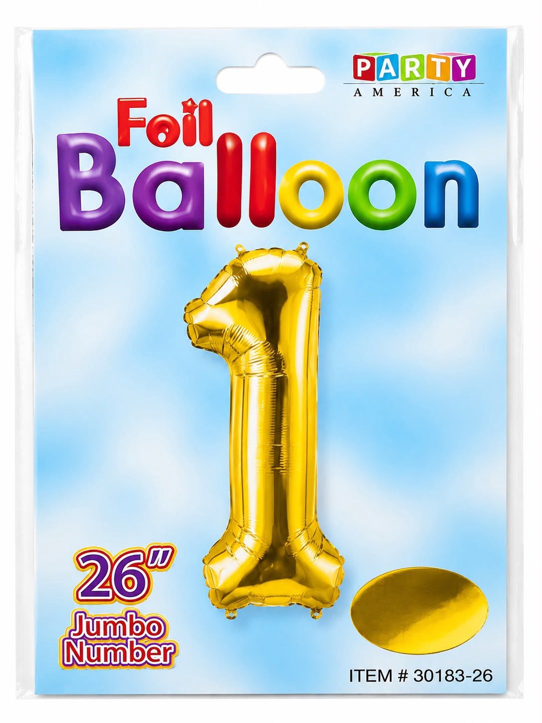 Foil Balloon Gold 26", #1