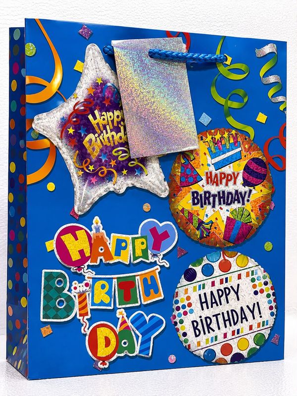 Gift Bag Colorful "Happy Birthday"