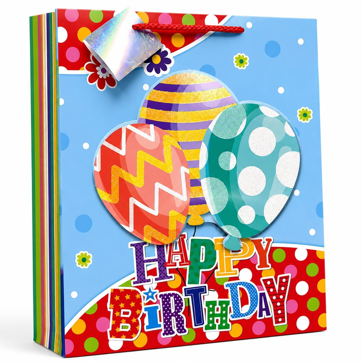 "Happy Birthday" Balloon Gift Bag  Medium