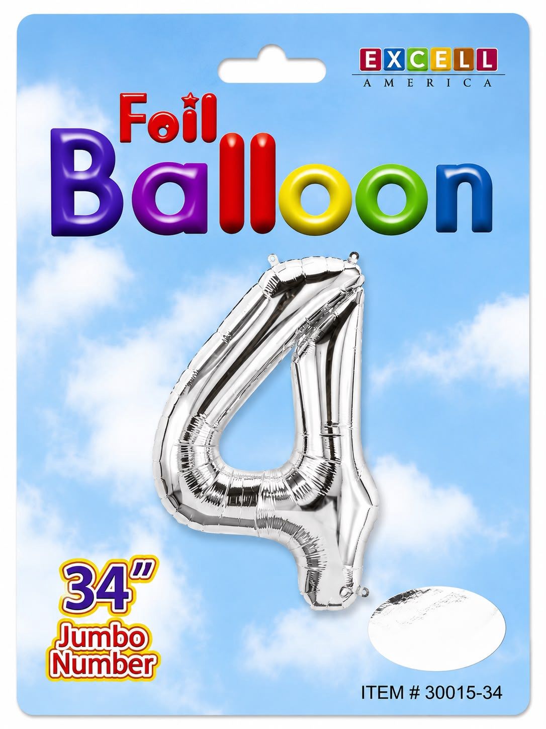Foil Balloon Silver  34 " ,  #4
