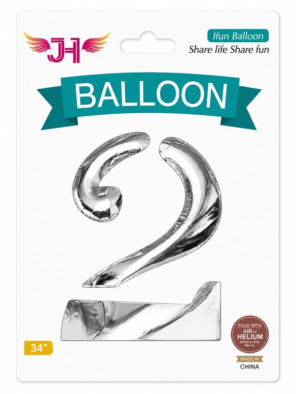 JH Balloon Silver 34 ", # 2