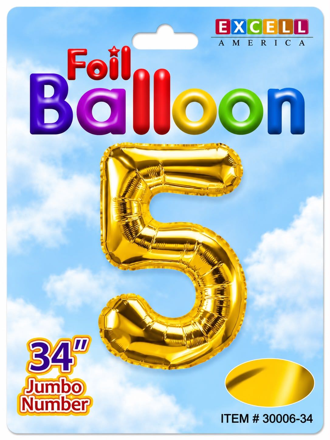 Foil Balloon Gold 34 ", # 5