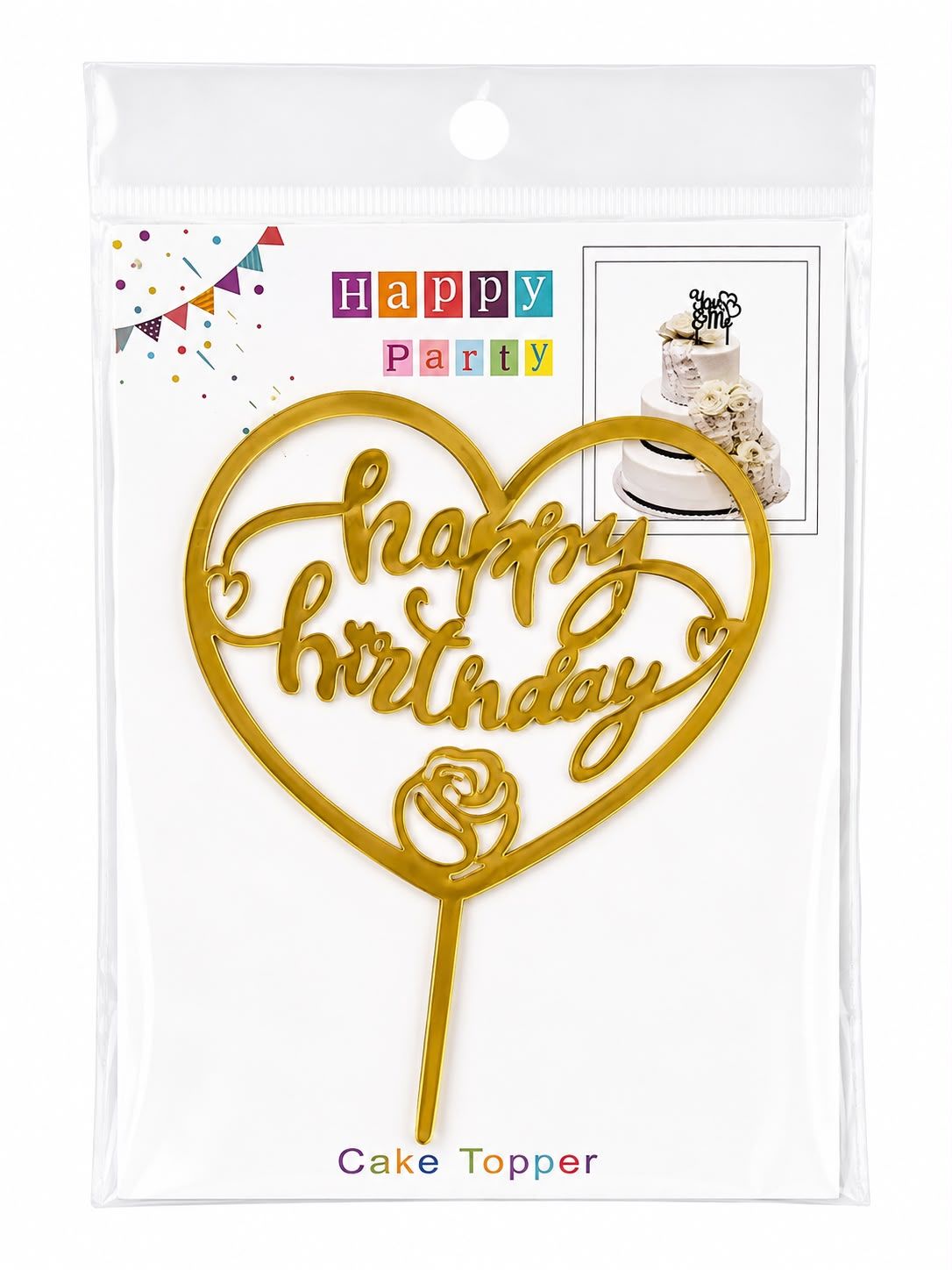 Cake topper happy birthday