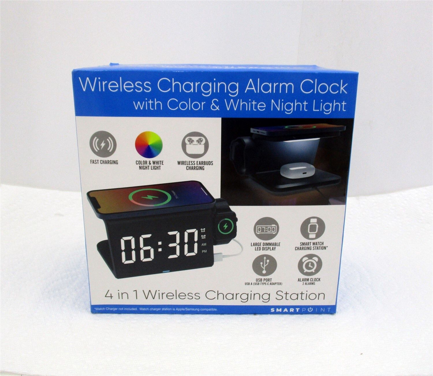 wireless charging alarm clock