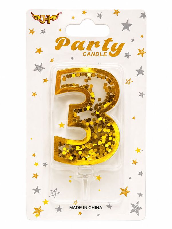 Party Candle Gold #3