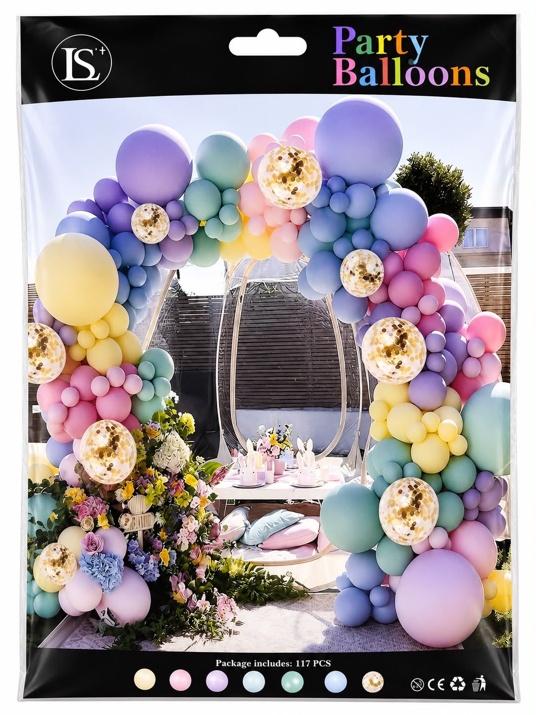 LS Party Ballons Garland Arch Kit 117 Pcs