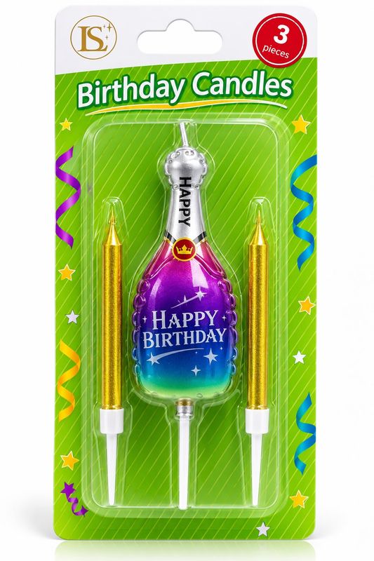 Birthday candles Multi 3 pieces