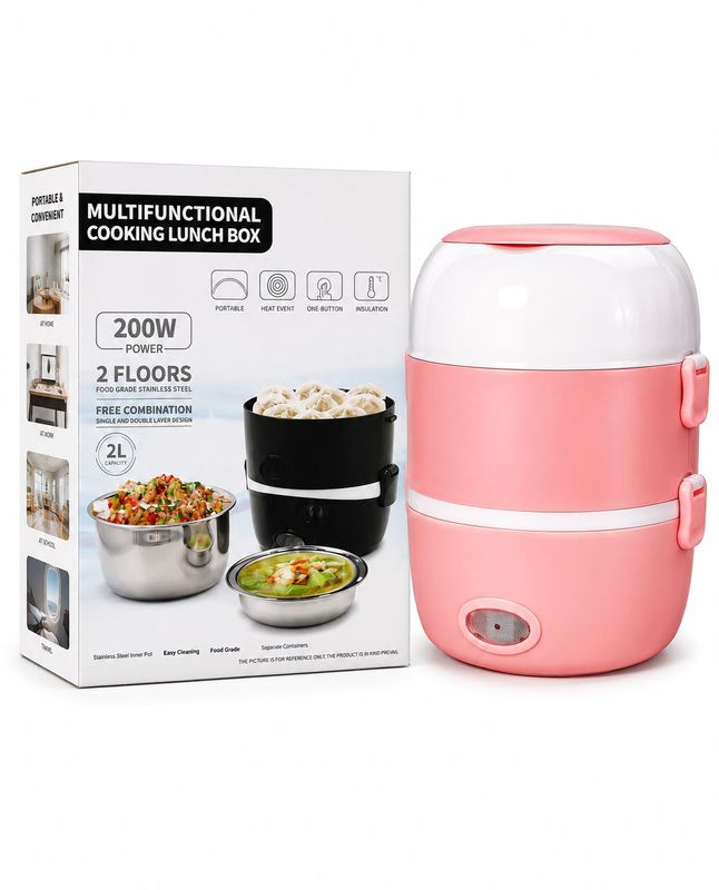 Multifunctional  Cooking Lunch Box 2 Floors