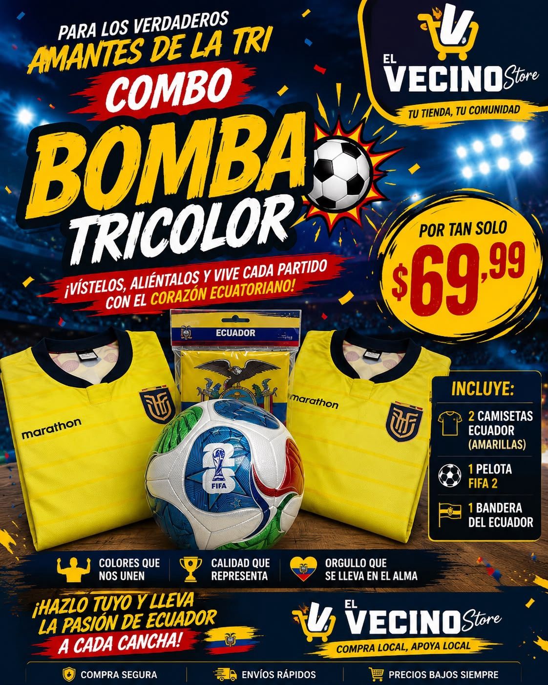 Combo Bomba Tricolor