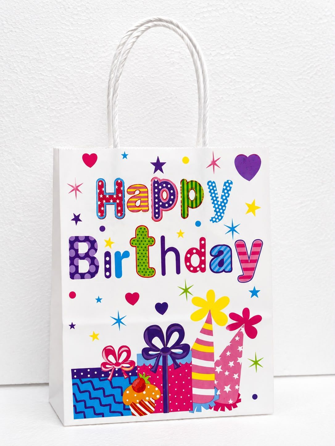 Gift Bag Kraft  Happy Birthday X-Small
