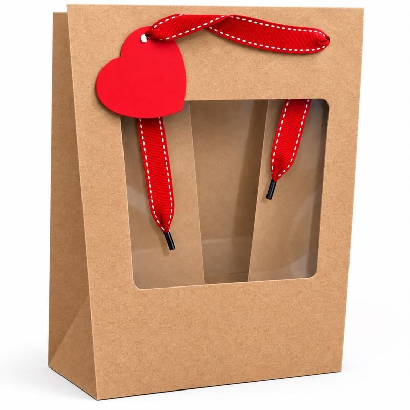 Gift Bag  Triangular with Window