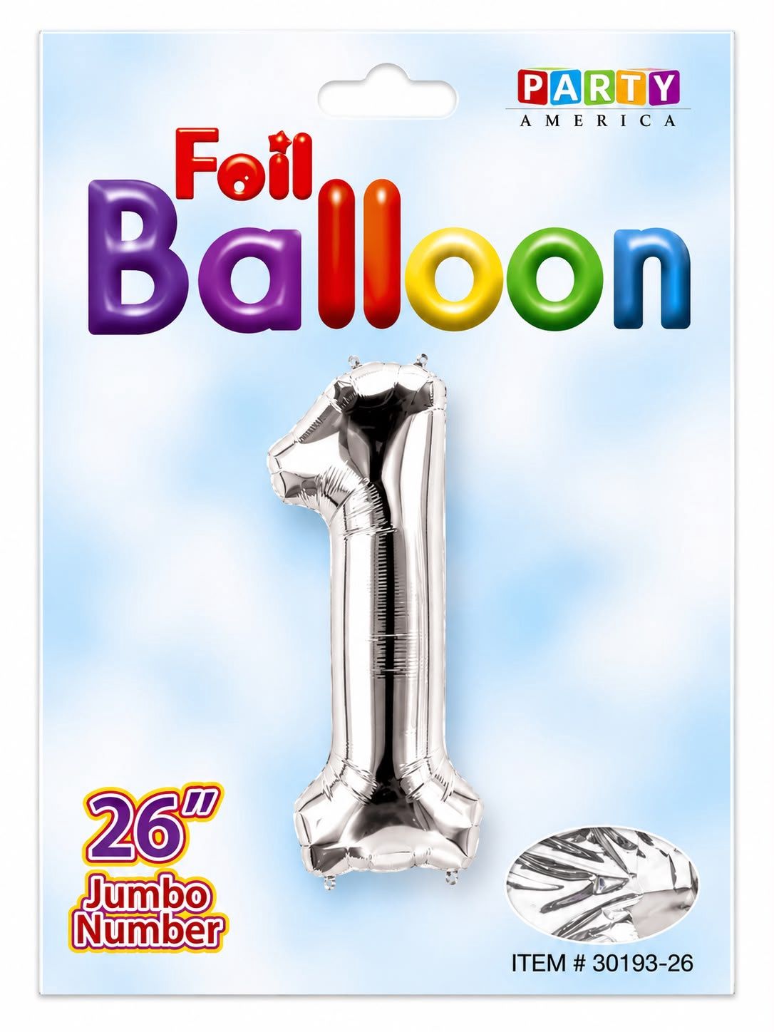 Foil Balloon Silver 26" , #1