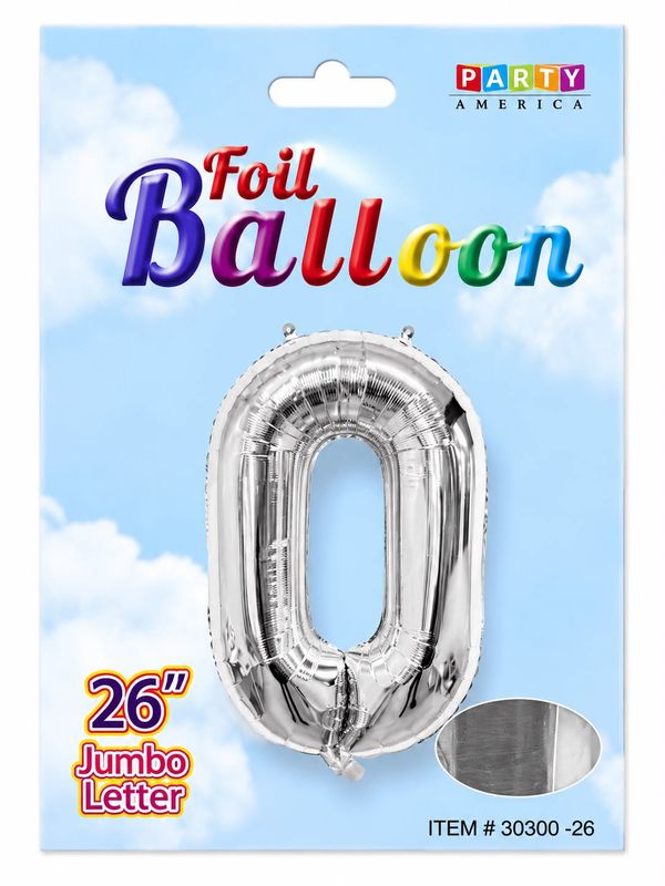 Foil Balloon Silver 26" , #0