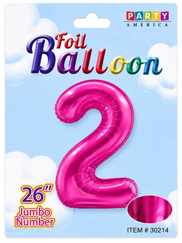 Foil Balloon Fucsia 26" , #2