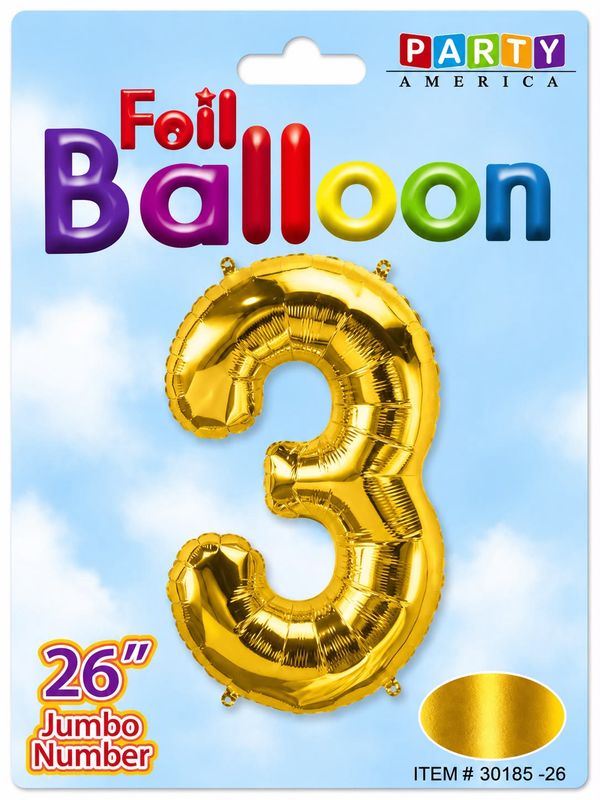 Foil Balloon Gold 26", # 3