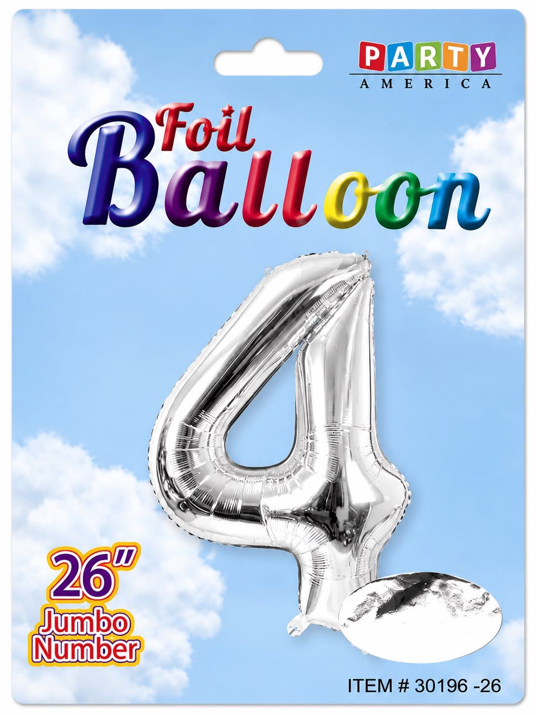 Foil Balloon Silver 26 " , # 4
