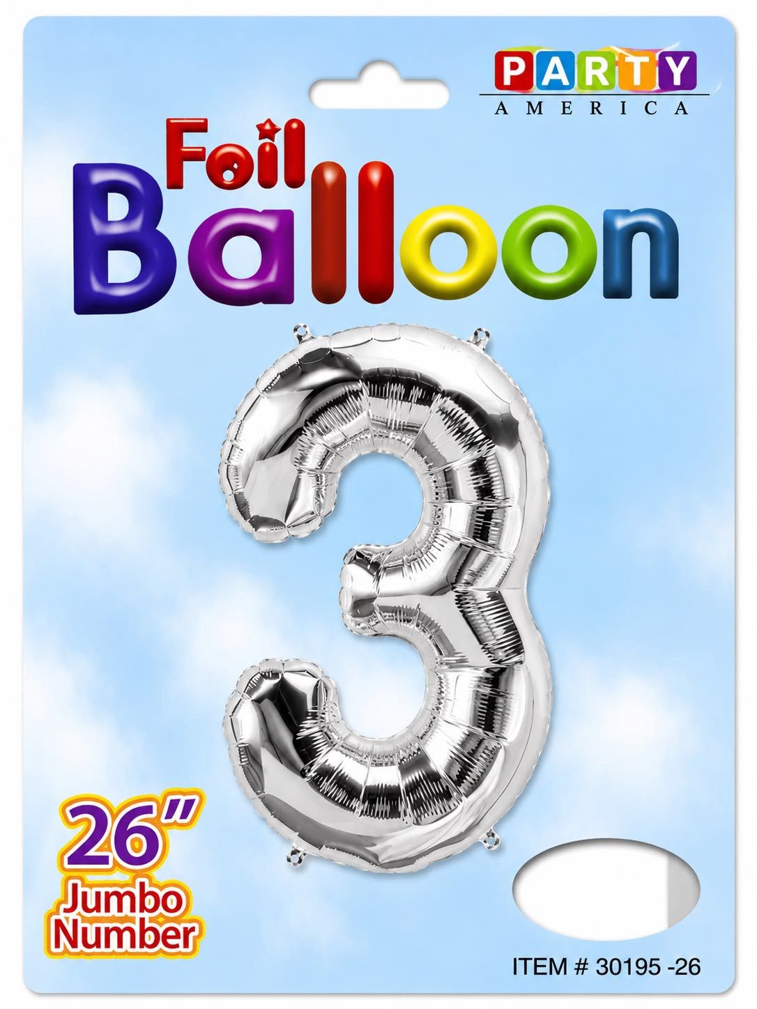 Foil Balloon Silver 26" , #3