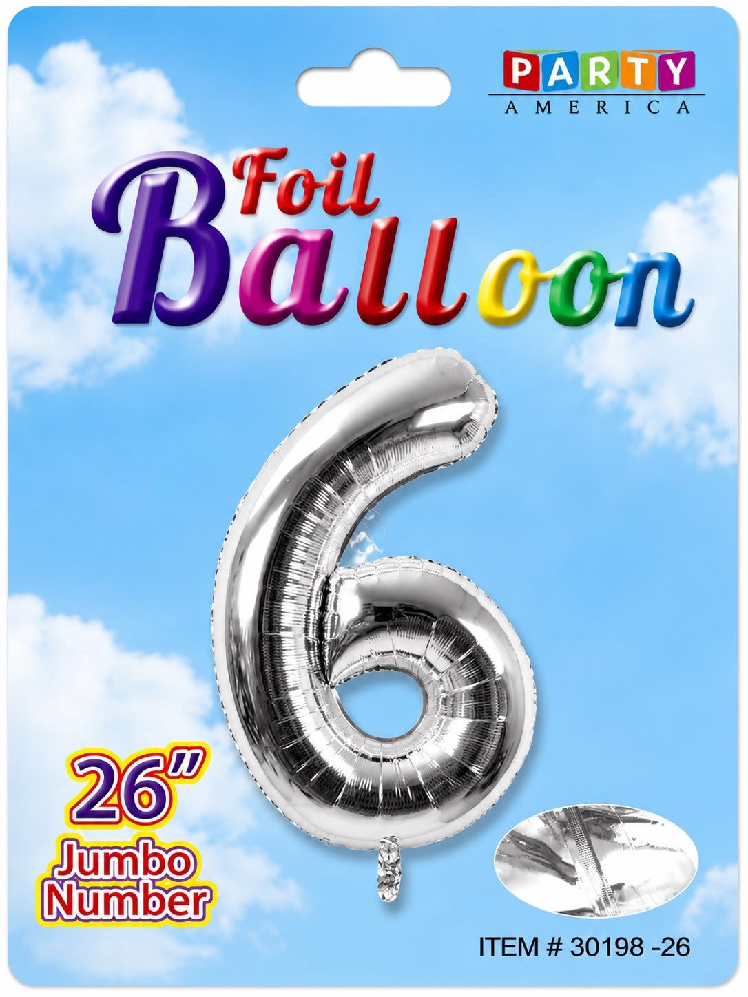 Foil Balloon Silver 26" .#6