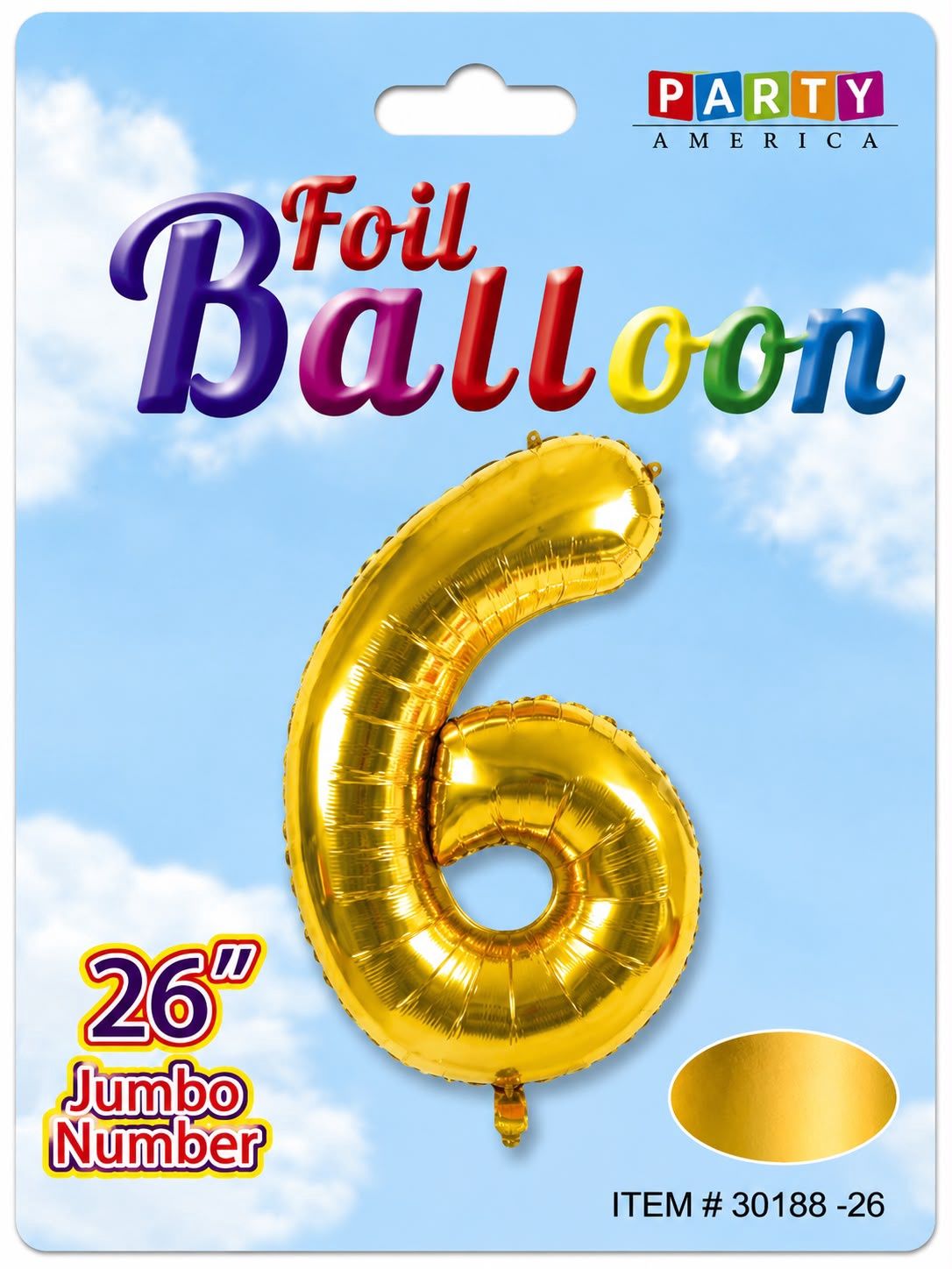 Foil Balloon  Gold 26" , #6