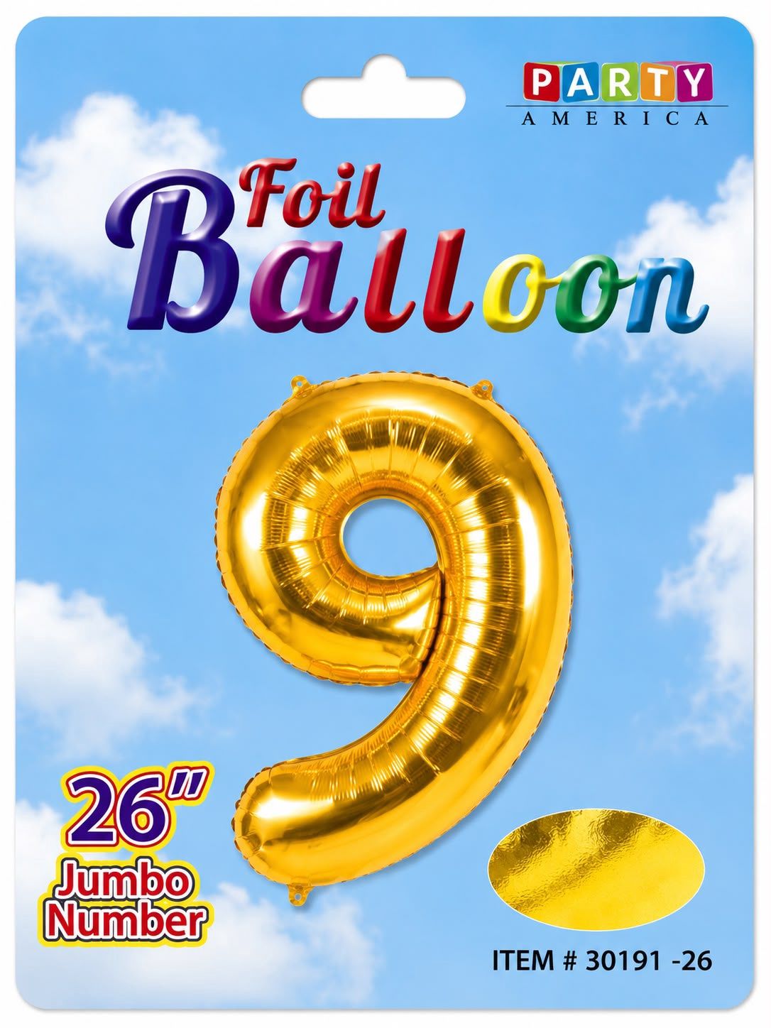 Foil Balloon  Gold 26" , # 9
